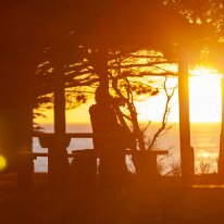 IMG_5747 12/10/2019 - Jo en contrejour en plein coucher de soleil. Every night is a different story - motlen metal often comes to mind!